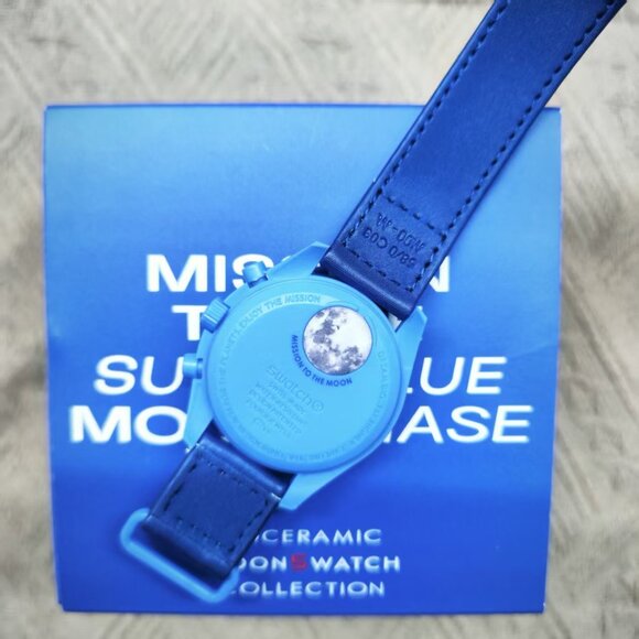 Swatch x Omega MoonSwatch Mission Moonphase (Blue | New Unworn) - Picture 4 of 6